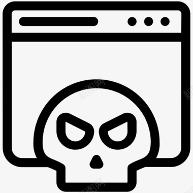 恶意软件恶意软件病毒网页网络安全图标图标
