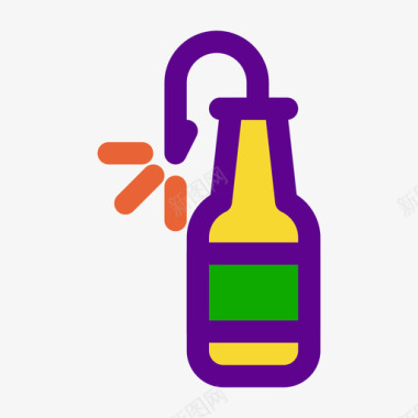 燃烧弹鸡尾酒战争11直线颜色图标图标