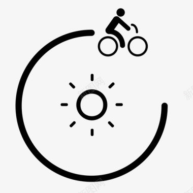阳光单车单车夏日图标图标