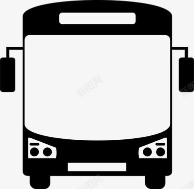 公共标识红公共汽车交通工具旅行图标图标