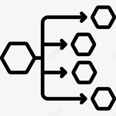 分销图标分销渠道连接层次结构图标图标