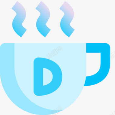 咖啡杯父亲节2蓝色图标图标