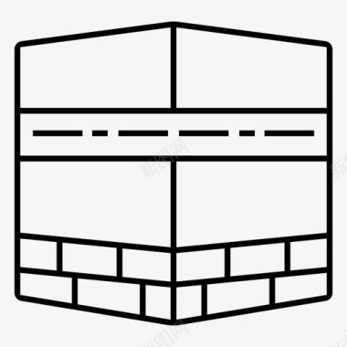 矢量阿拉伯kaabahajiislam图标图标