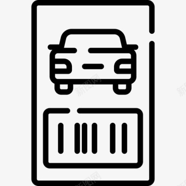 同城旅游应用停车票旅游应用程序28直线型图标图标