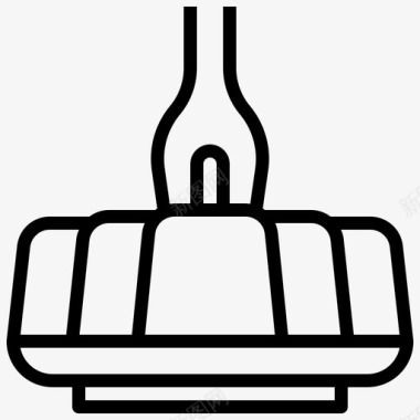 布丁布丁甜食和糖果15线性图标图标