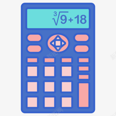 矢量返校计算器返校100线性颜色图标图标