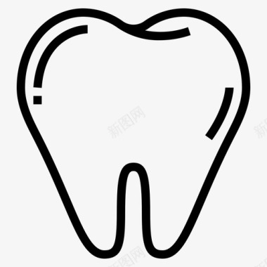 刷牙的牙齿牙齿牙齿47线形图标图标