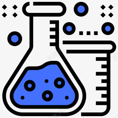 蓝色教育画册烧瓶教育326蓝色图标图标