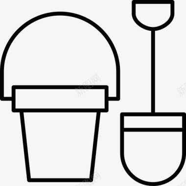 采购产品水桶园艺工具铁锹图标图标