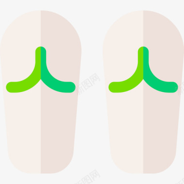 矢量棉拖鞋拖鞋游泳池规则10扁平图标图标