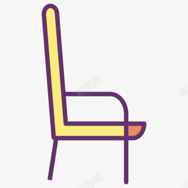 线性装饰椅子家具装饰4线性颜色图标图标