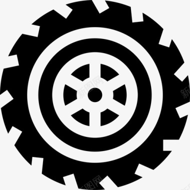 公共标识红轮胎公共交通19充气图标图标