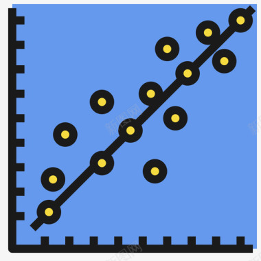 线性回归数据科学18线性颜色图标图标