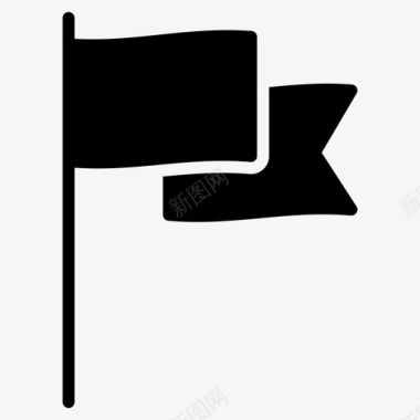 标志旗目标成功图标图标