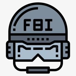 警用头盔警用头盔fbi3线纹颜色图标高清图片