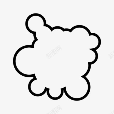 天空红色的云云泡沫天空图标图标