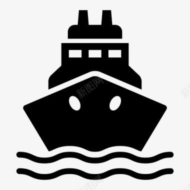 船船舶船邮轮图标图标