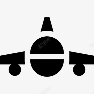 公共标识红飞机公共交通19满载图标图标