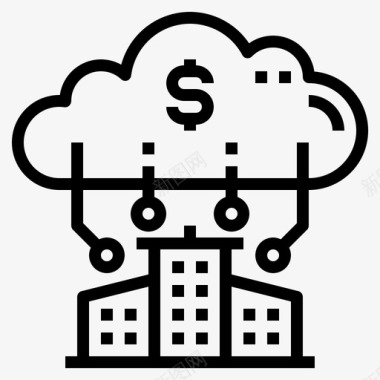 号楼金融科技29号楼线性图标图标