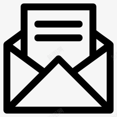 信封的消息打开信封电子邮件信封信件通信图标图标