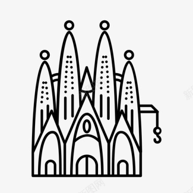 圣家堂巴塞罗那巴西莉亚图标图标