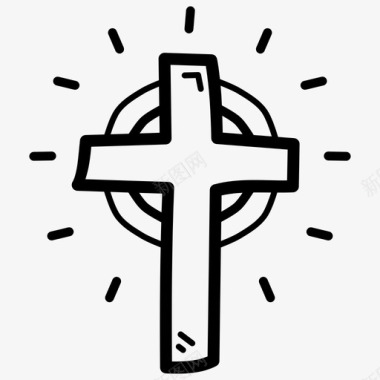 十字架十字架天花板基督教图标图标