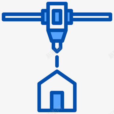 山3D3d打印机3d打印3蓝色图标图标