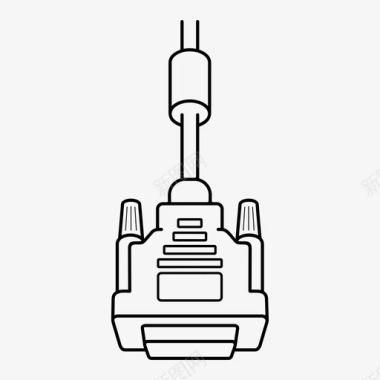 链路dvi单链路电缆数字显示器图标图标