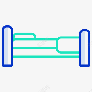 单人褥子单人床家具装饰3轮廓颜色图标图标