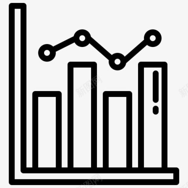 区块链科技分析区块链50线性图标图标