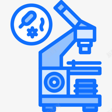 医疗显微镜显微镜医疗技术10蓝色图标图标