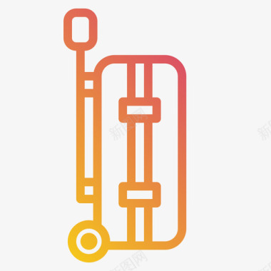 双113行李箱夏季113渐变色图标图标