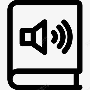 数字17有声读物数字服务17线性图标图标