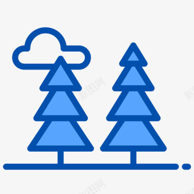 森林城市67蓝色图标图标