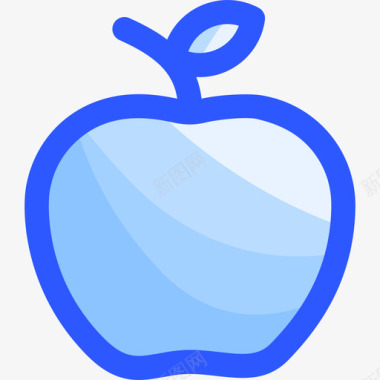 苹果健康食品41蓝色图标图标