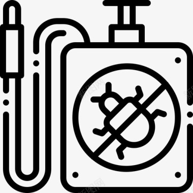 杀虫除螨杀虫剂农业设备线性图标图标