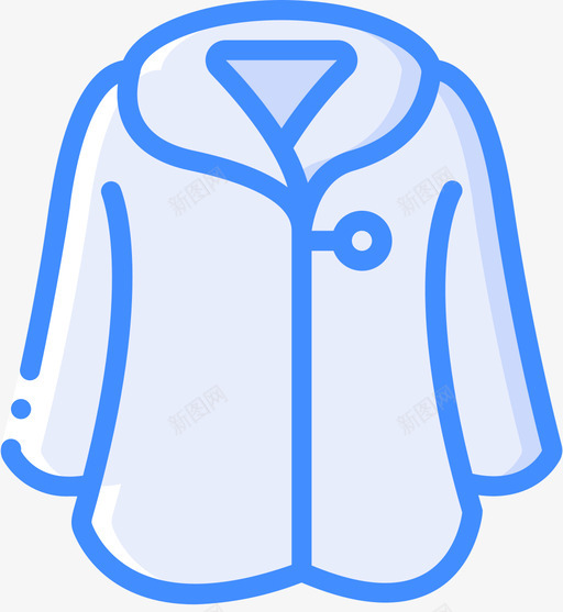 蓝色外套时装和服装图标svg_88icon https://88icon.com 外套 时装 服装 蓝色