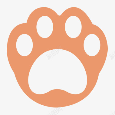 公共设施标识猫爪图标
