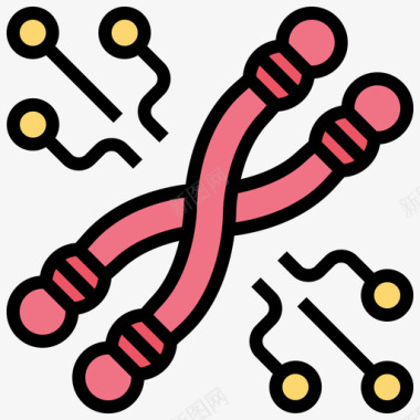 染色染色体生物工程33线状颜色图标图标