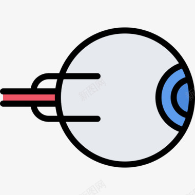 药物的帮助眼睛药物43颜色图标图标