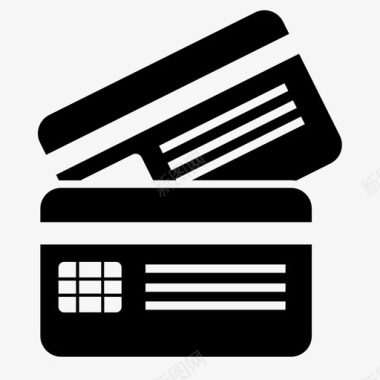 无现金信用卡无现金货币图标图标