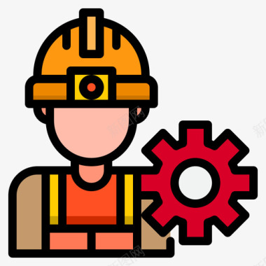 工程建筑门楼工程师建筑165线性颜色图标图标