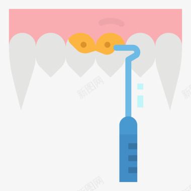 小牙齿牙齿兽医59扁平图标图标