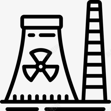 核电站核电站俄罗斯27号直线型图标图标