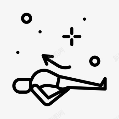 矢量鱼鱼瑜伽24直线型图标图标