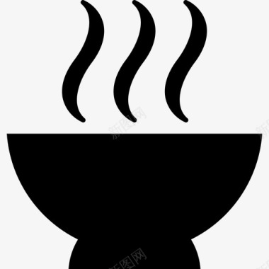 日本味噌汤食品热图标图标