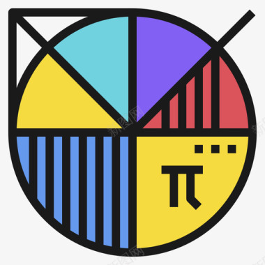 大数据数学数据科学18线性颜色图标图标