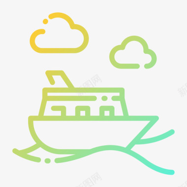 船船热带50坡度图标图标