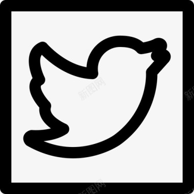 矢量LOGO圆环标识设计Twitter社交媒体logo10线性图标图标