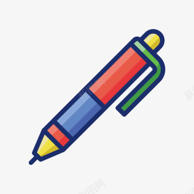 钢笔返校102线条颜色图标图标